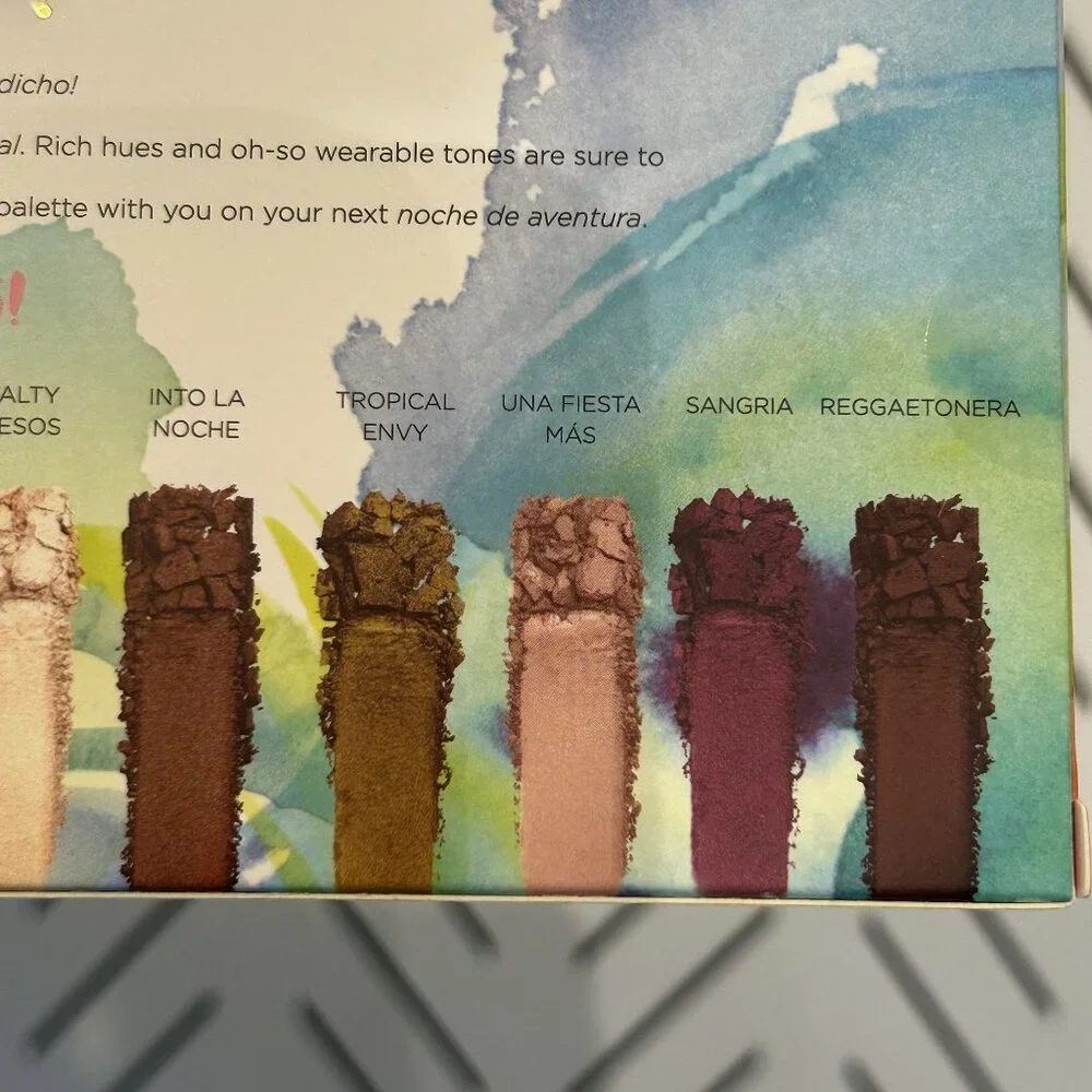 NEW Mia de Mar Life is a Fiesta Eyeshadow Palette Dual Brush Vegan Festival